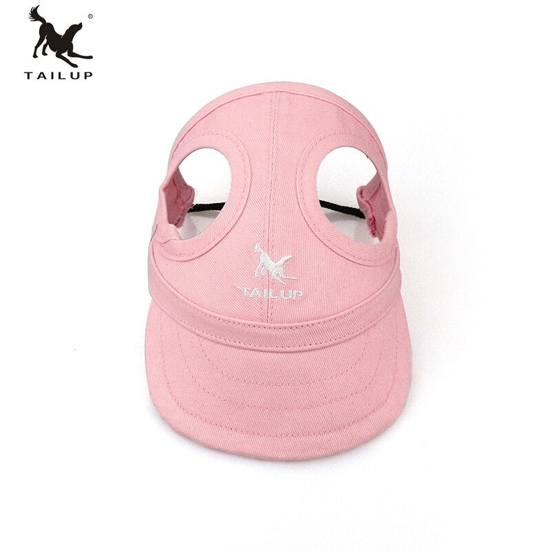 Pet Hat With Ear Holes Dog Sport Baseball For Sun Protection Adjustable Buckle Design Outdoor Wear-Resistant Dog Cap