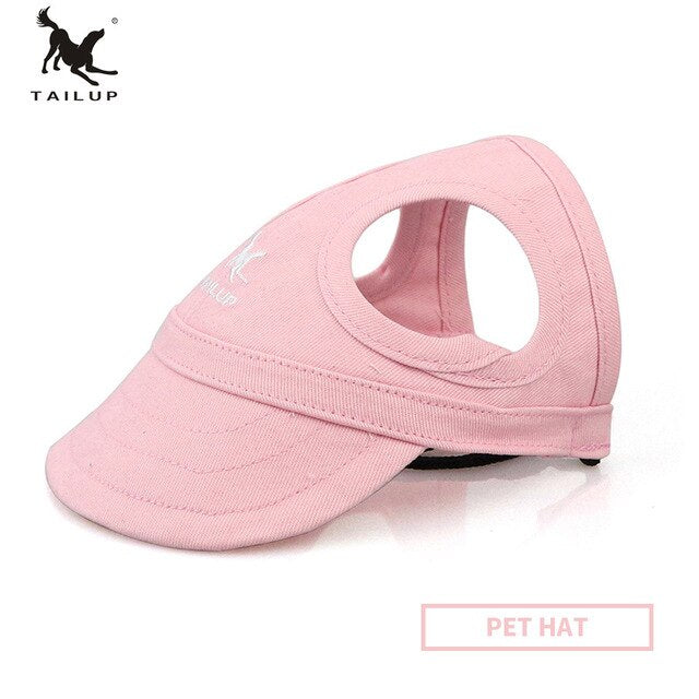 Pet Hat With Ear Holes Dog Sport Baseball For Sun Protection Adjustable Buckle Design Outdoor Wear-Resistant Dog Cap